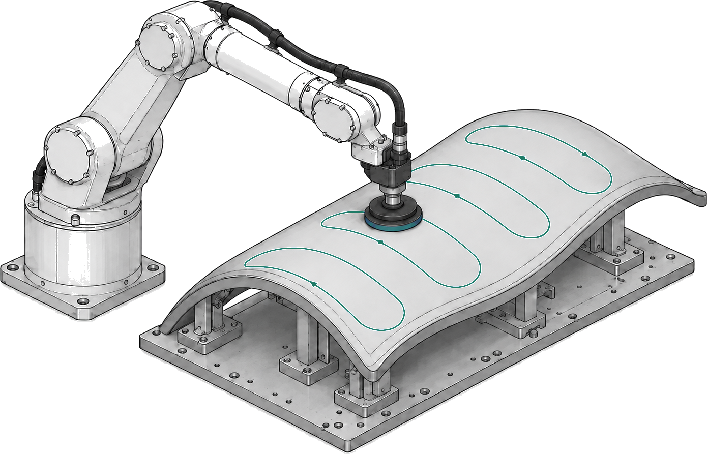Bras robotisé de ponçage